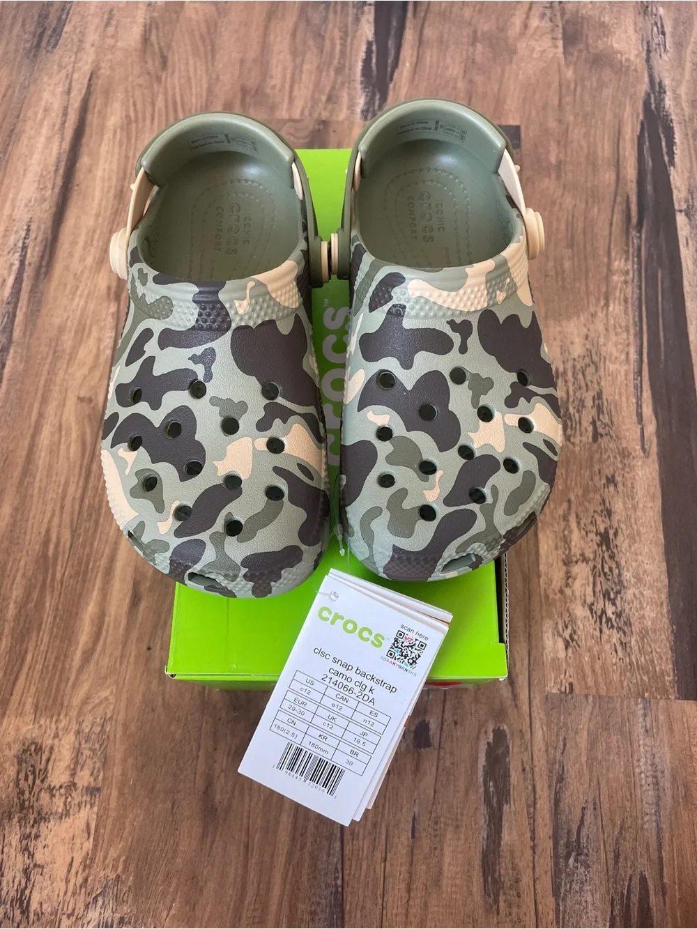 CROCS Kids Camo Classic Snap Backstrap